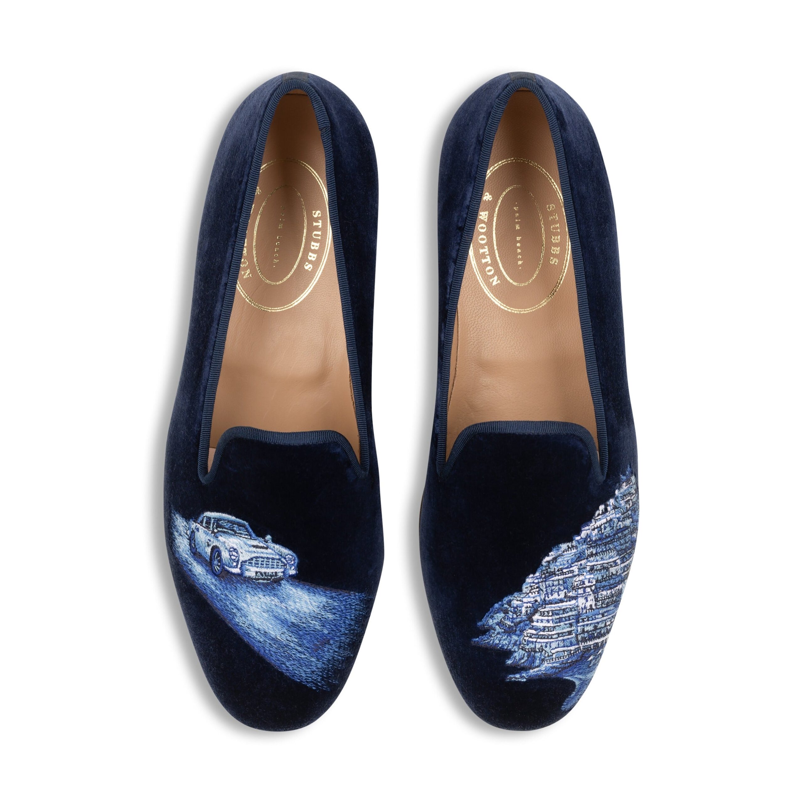 Amalfi Indigo Velvet Slipper (Men)