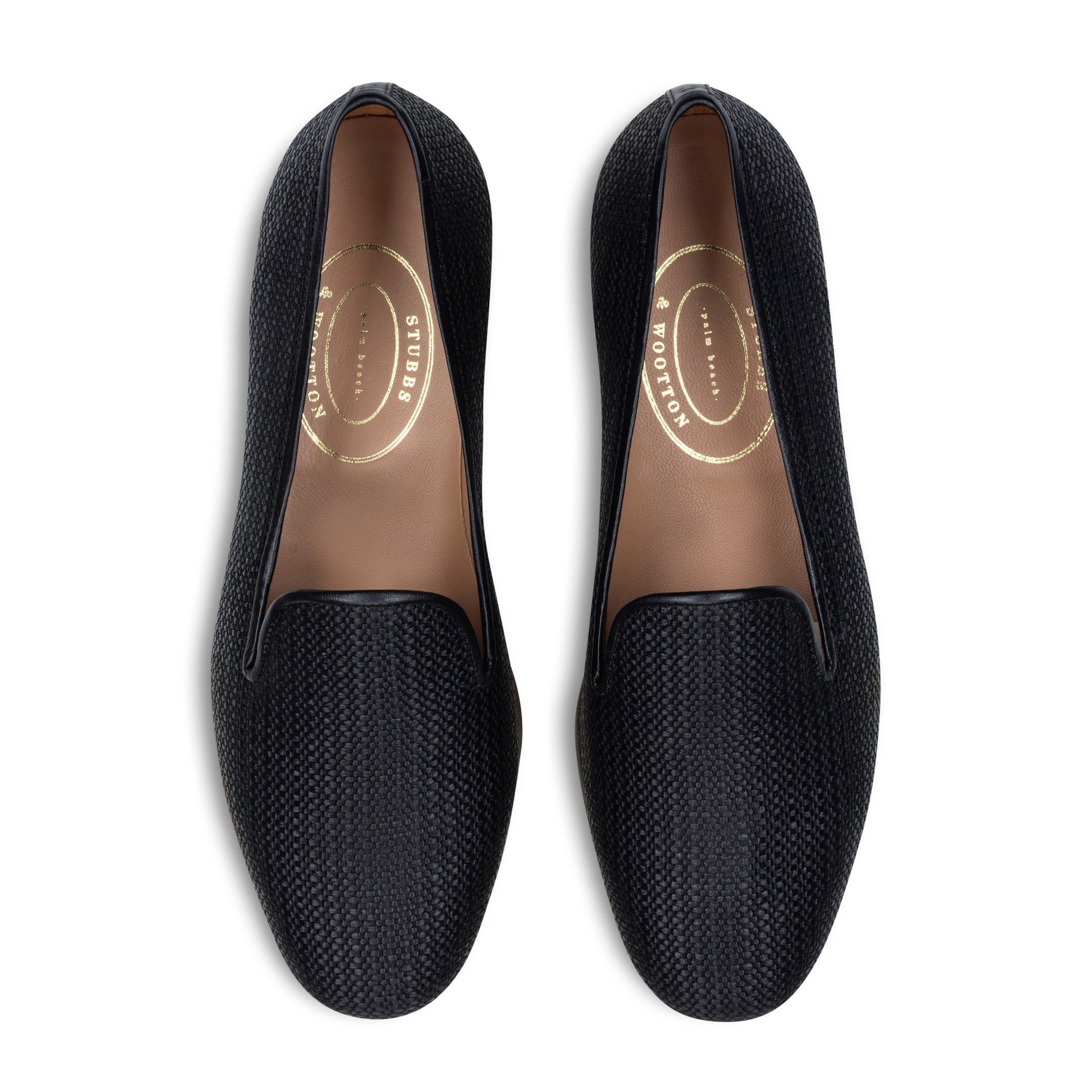 Raffia Noir Slipper (Narrow)