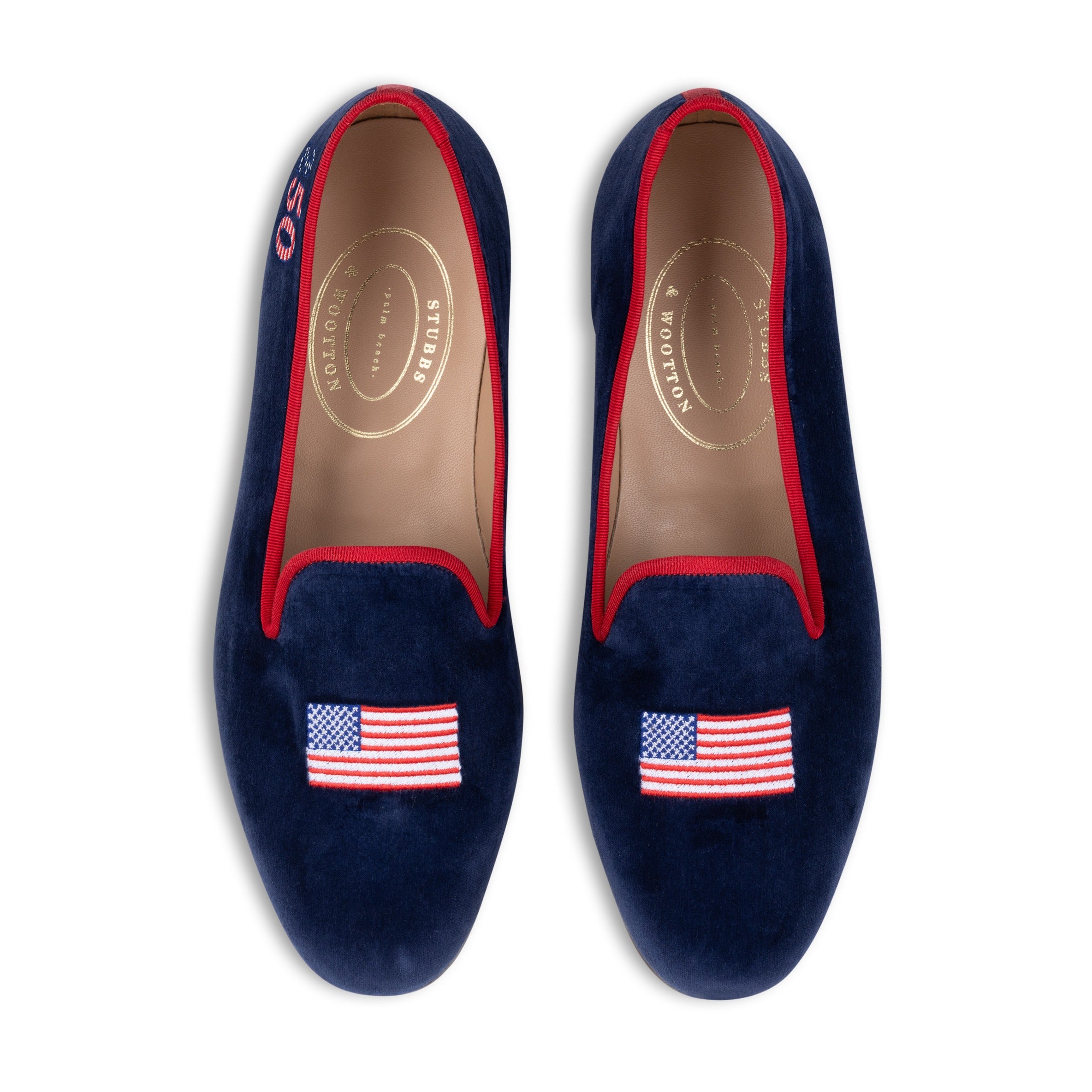 USA Navy Velvet Slipper (Women)
