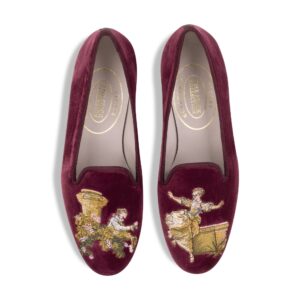 Pursuit Burgundy Private Stock Velvet Slipper (Women)