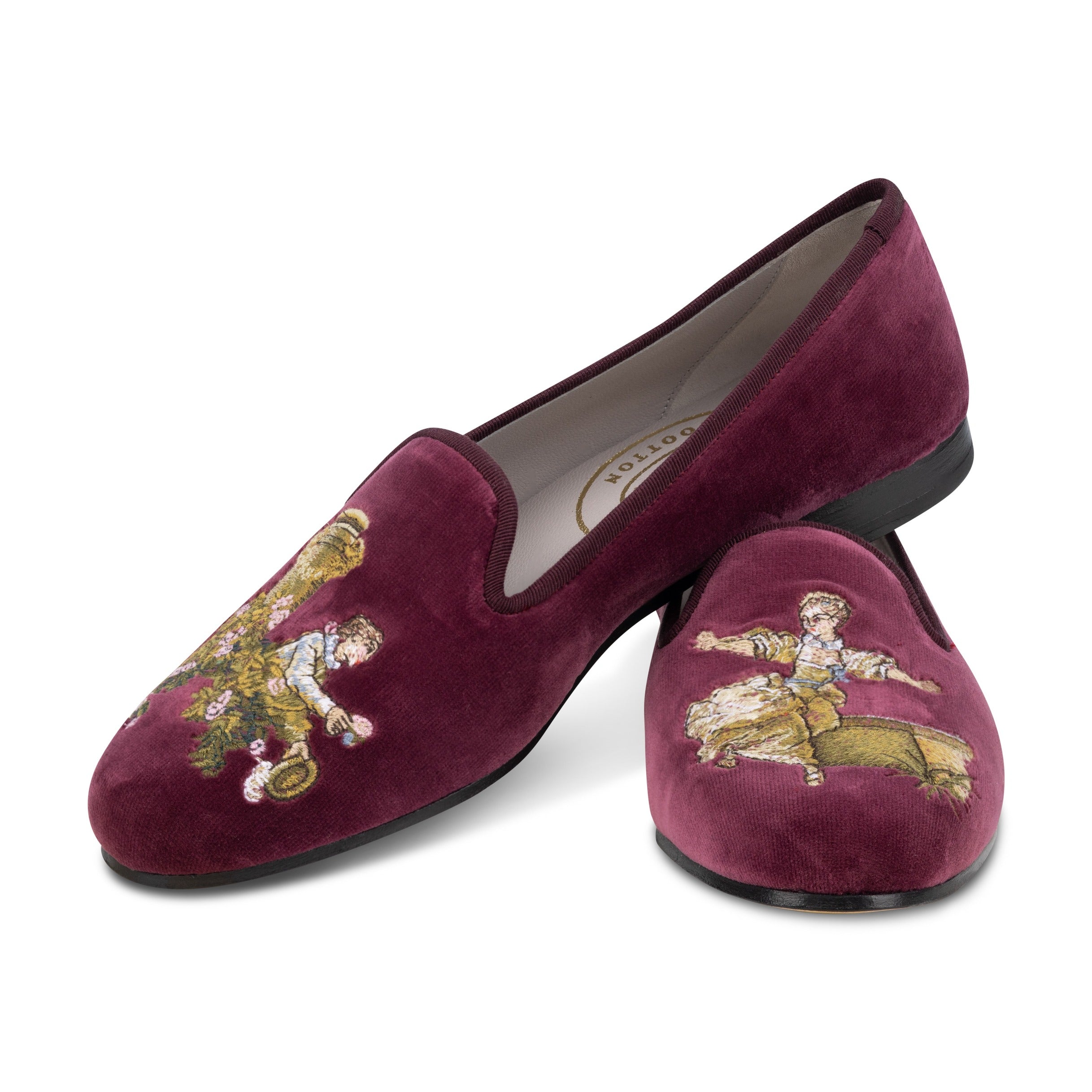 Pursuit Burgundy Private Stock Velvet Slipper (Women) - Image 2