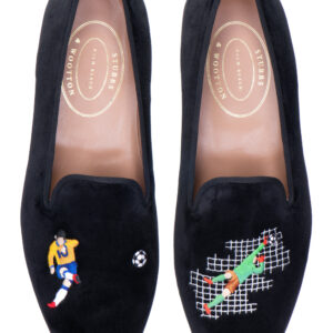 Goal Noir Velvet Slipper (Men)